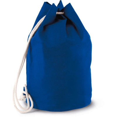 Cotton sailor-style bag with drawstring